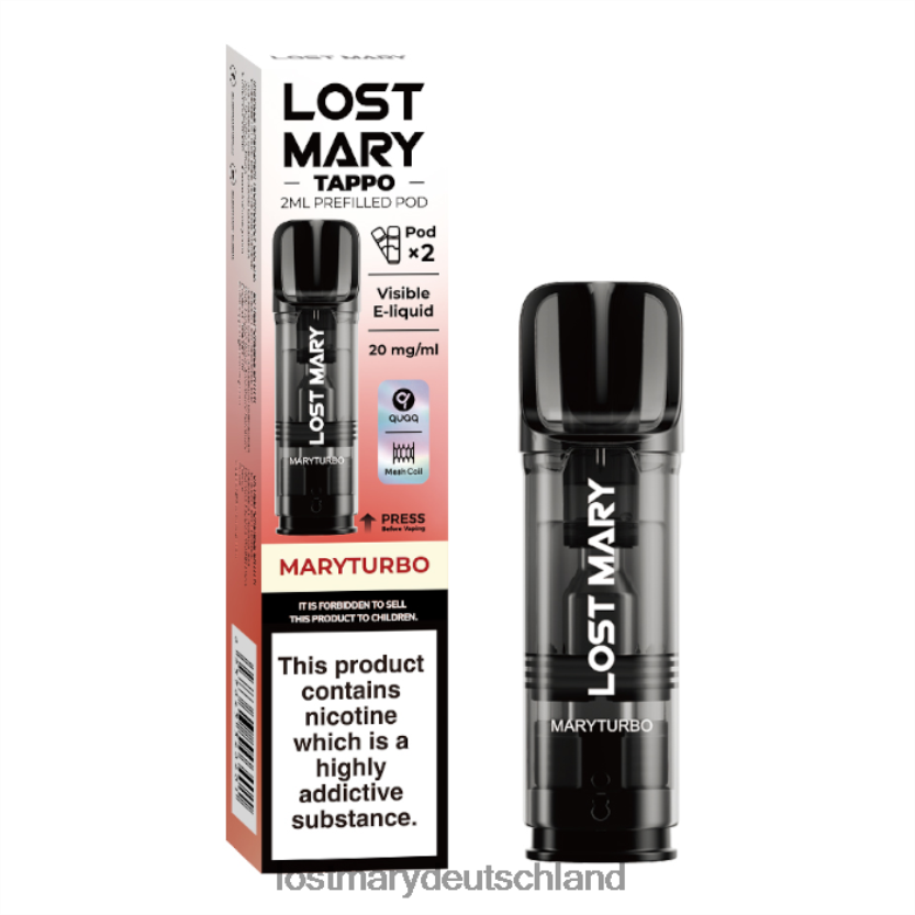 P4L0F185 - LOST MARY Vape Deutschland - Lost Mary Tappo vorgefüllte Kapseln – 20 mg – 2 Stück Maryturbo